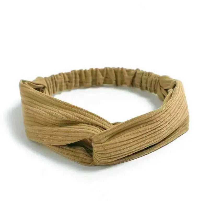 Boho Damen Stirnband Elastisch Kreuz Knoten Haarband Vintage Style