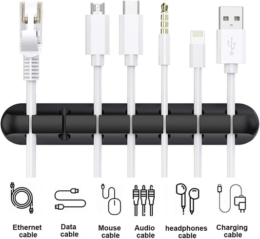 3er-Pack selbstklebende Silikon Kabelclips für USB und Desktop Kabel