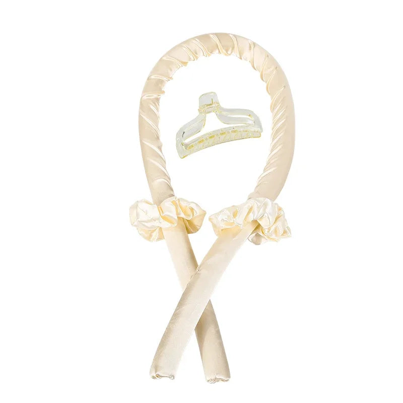 Hitzefreies Locken Stirnband Seide: Weiche Locken über Nacht – Kein Hitzeschaden