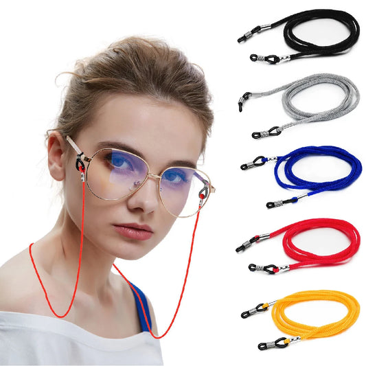 12er Set verstellbare Brillenbandhalter rutschfestes Brillenschnurseil Nylon