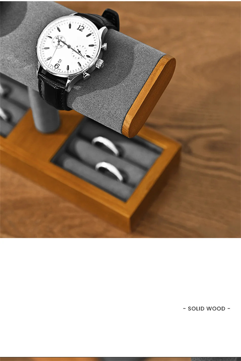 Eleganter Schmuckorganizer aus Holz mit vielseitigem Stauraum