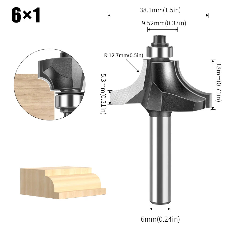 6/12mm Schaft Nut Schneiden Linie Router Bit für Holzbearbeitung