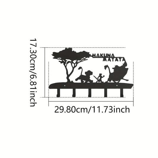 Stilvoller Schlüssel-Organizer aus Metall für Wandmontage