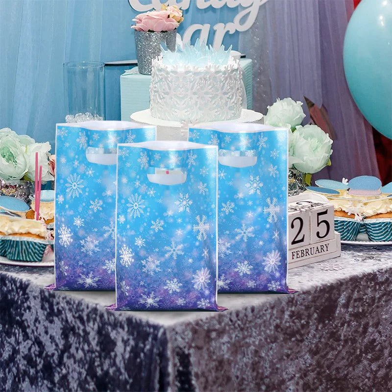 Festliche Schneeflocken Geschenkbeutel für Party und Feiertage