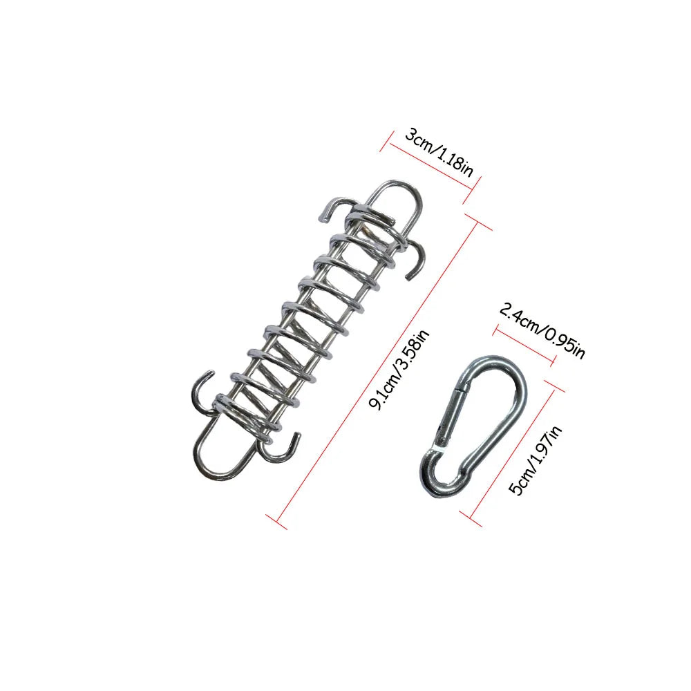 Robustes Camping Zeltspanner-Set 4/6 Stück mit Feder-Schnalle - Karabinerclips