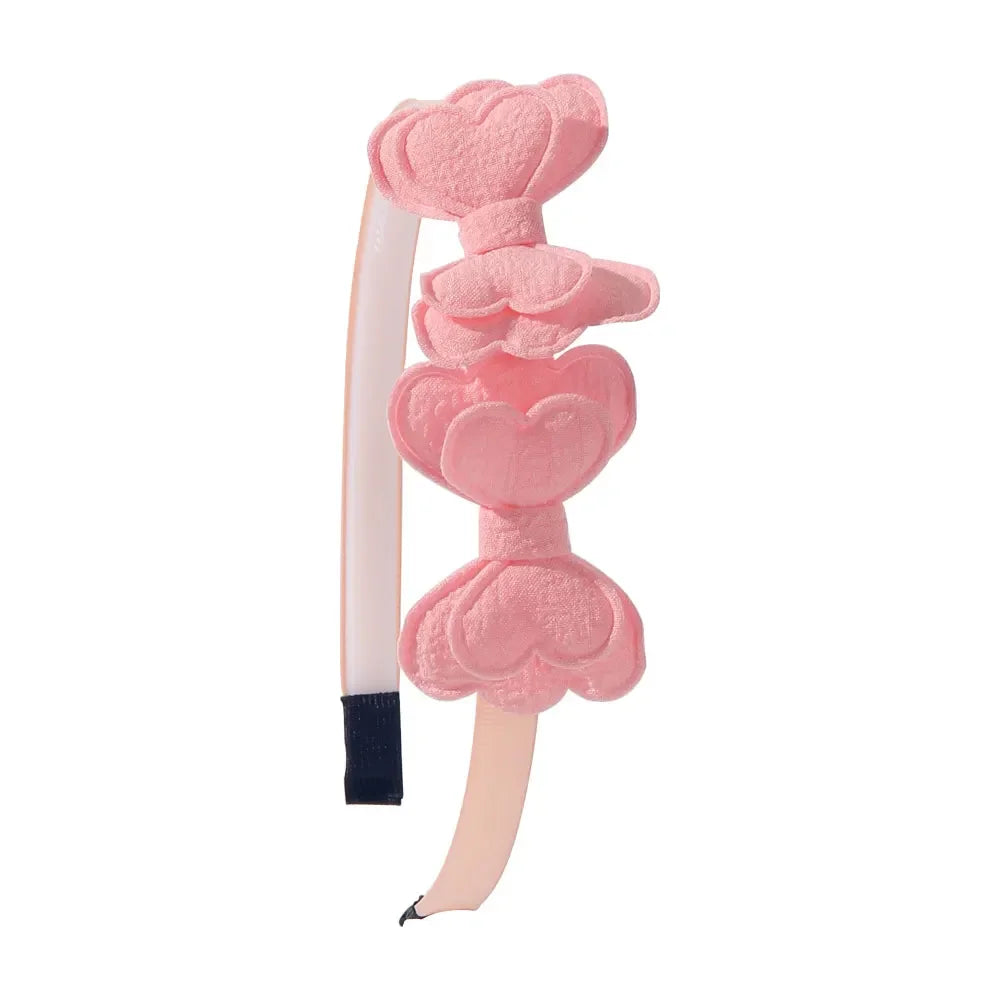 Einfarbiges Haarband mit Schleife für Mädchen aus Polyester