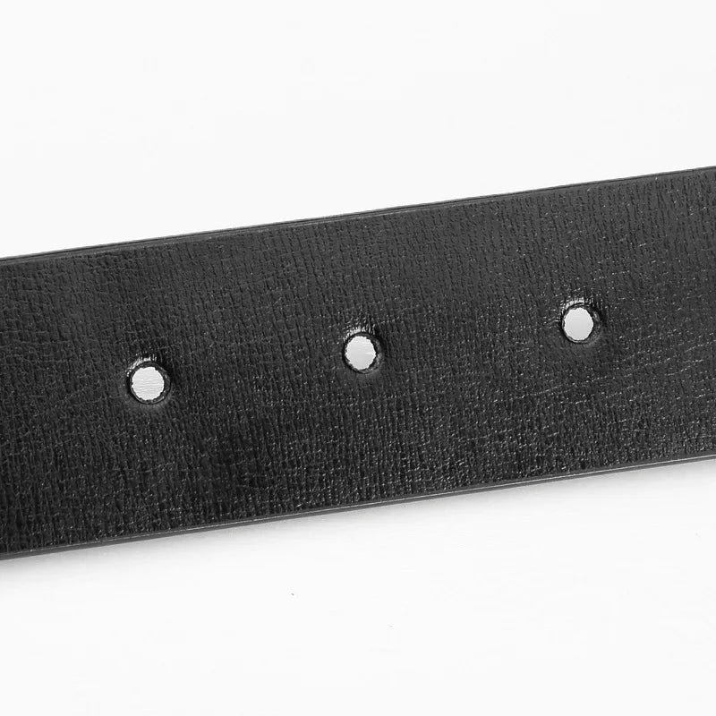 Doppelseitiger Herren-Gürtel 3,3 cm – Schwarz - Braun, stilvoll ohne Schnalle