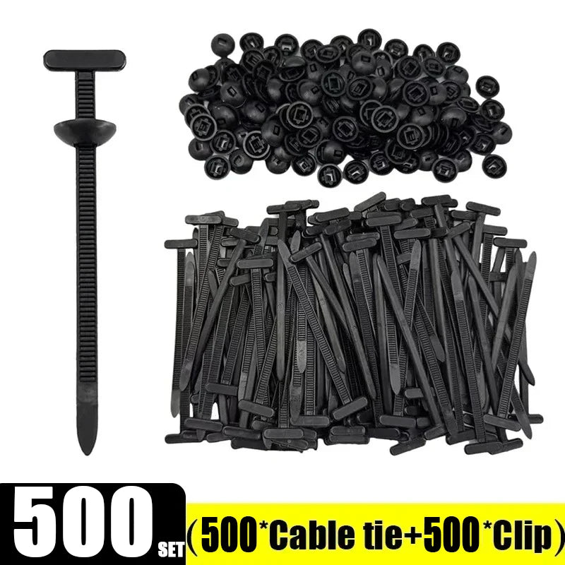 Selbstsichernde Nylon Kabelbinder - Clips für Kfz Reparatur - Befestigung
