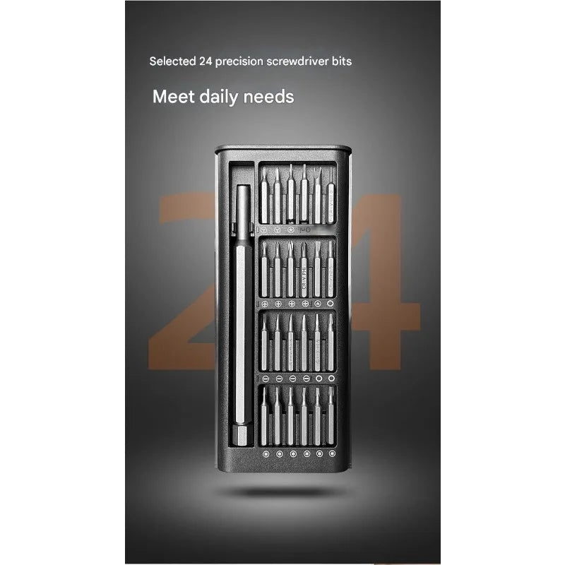 Magnetisches Präzisionsschraubendreher Set mit 24 Bits für Handy und Laptop