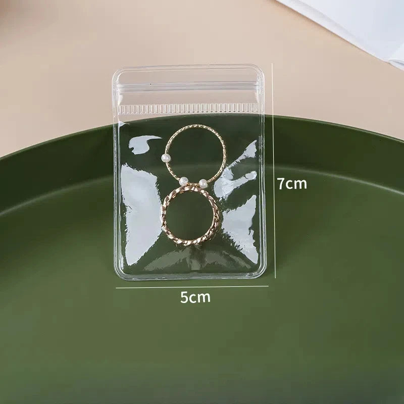 10/50/100x PVC Druckverschlussbeutel transparent Schmuck Geschenk