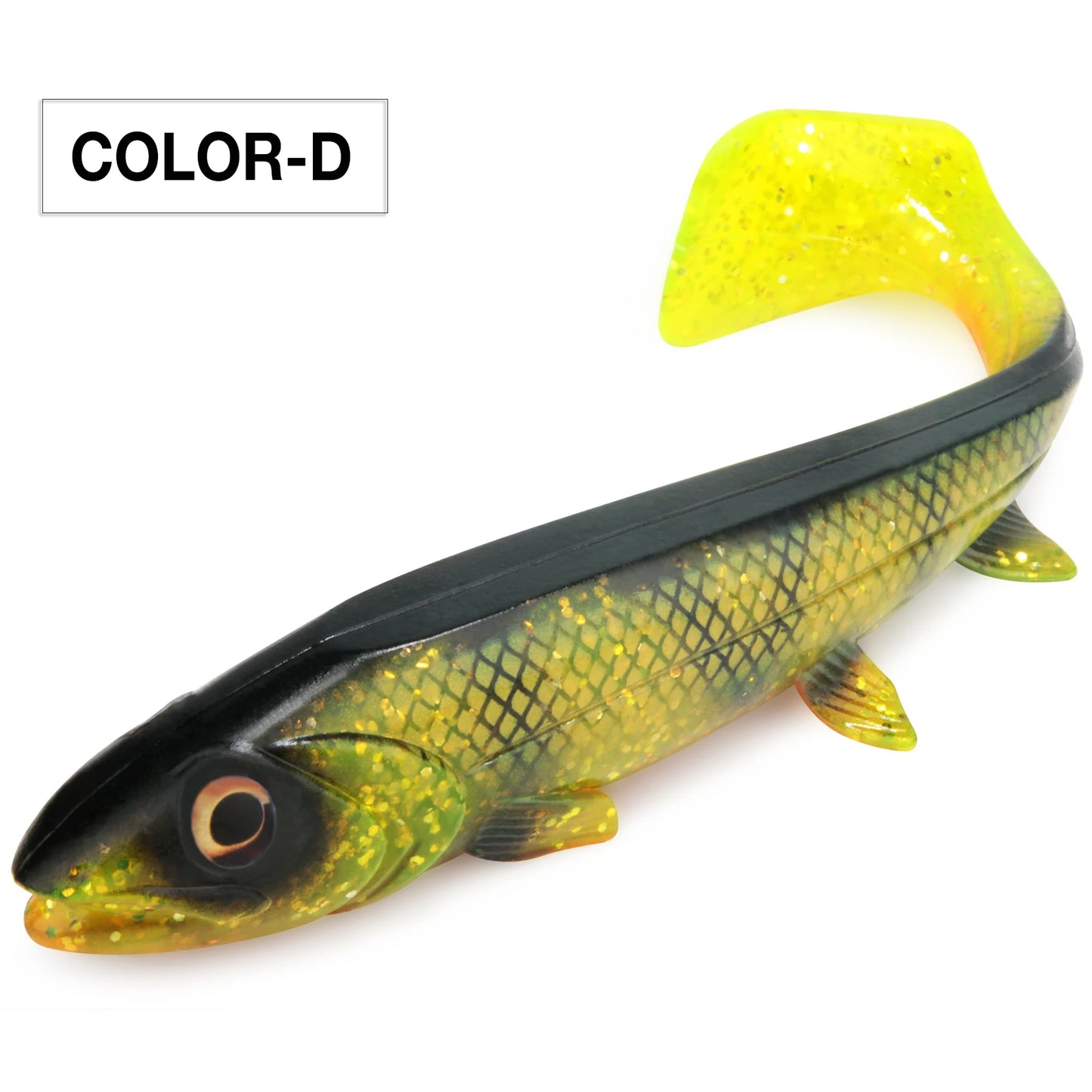 Quadratischer Silikon-Swimbait 14-18 cm für Meeres- und Süßwasserfischen