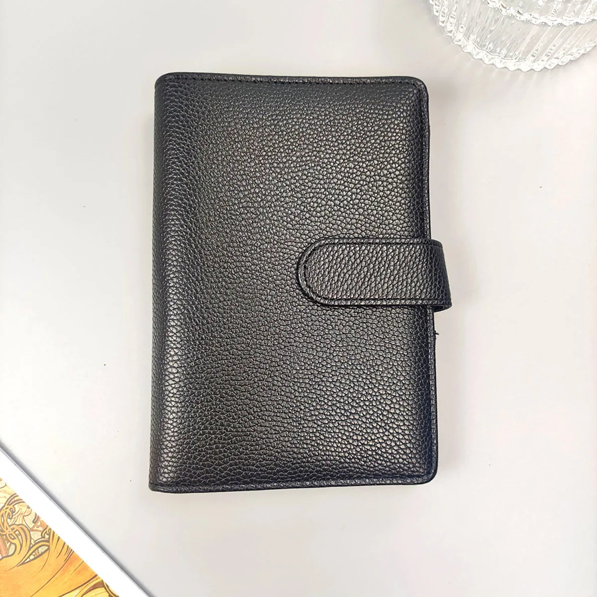 A5/A6 PU Leder Binder für Fotokarten, Tagebuch & Planer – Metallic Design