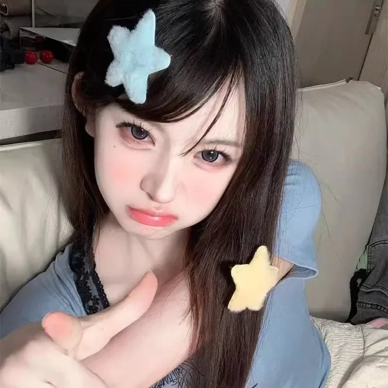 Süße Plüsch Stern Haarnadeln für Mädchen und Frauen