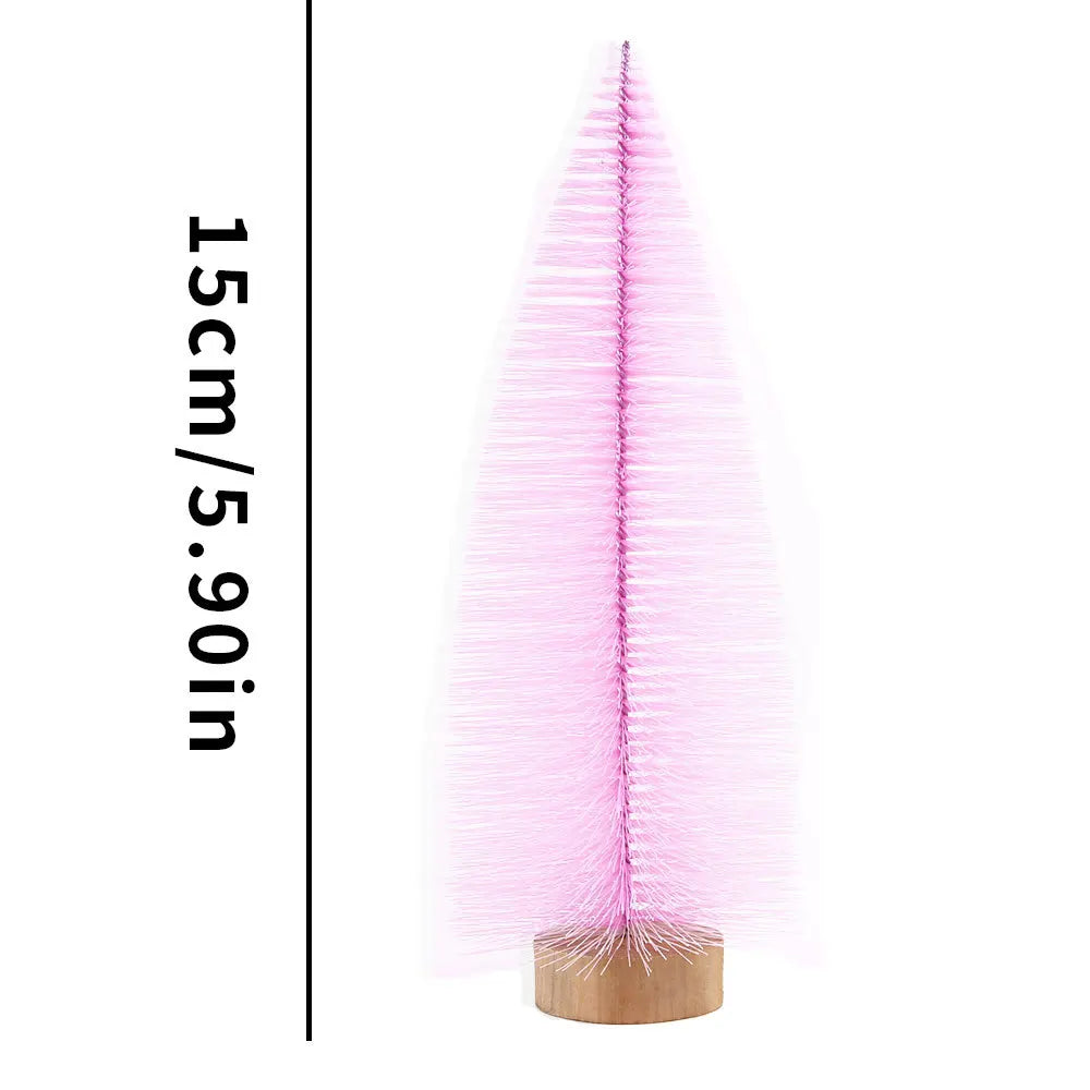 Mini-Weihnachtsbäume und Flaschenbäume für festliche Tischdekoration