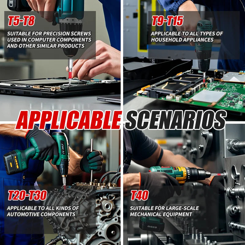 2-Zoll Torx Schraubendreher-Bit-Set, magnetisch, S2 Stahl für Werkstatt - Heim