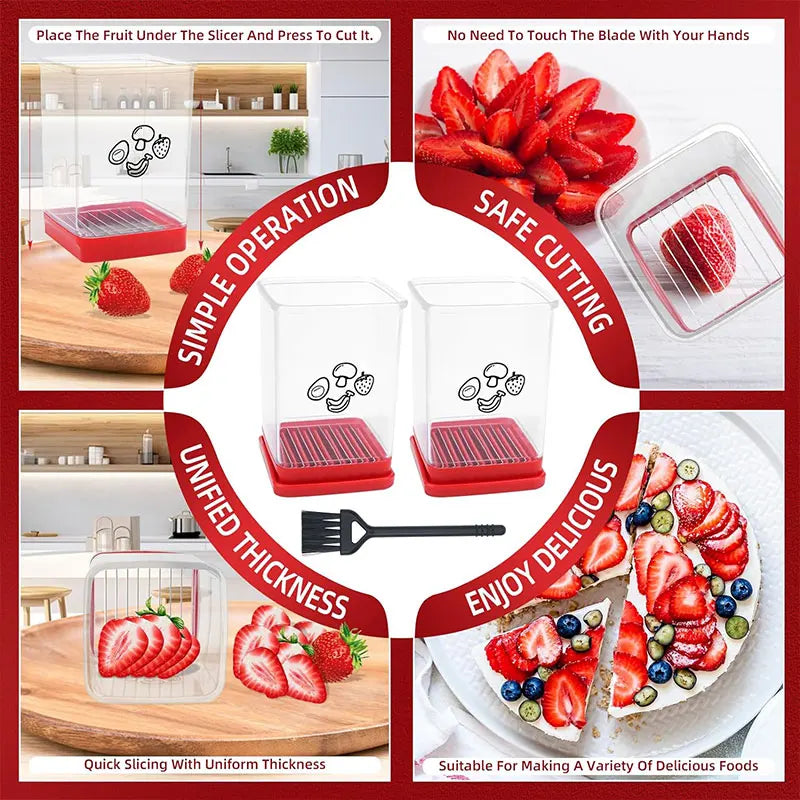 Obst - Ei Schneider mit Druckplatte | Schneller Küchenhelfer für Salate