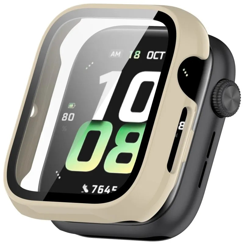 PC und gehärtetes Glas Schutzgehäuse für Smartwatch mit stoßfester Hülle