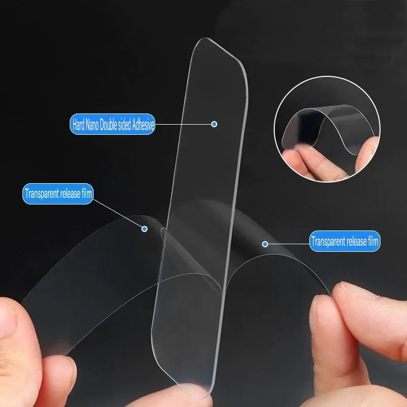 Nano Klebesticker transparent: Wiederverwendbar, starker Halt, spurlos