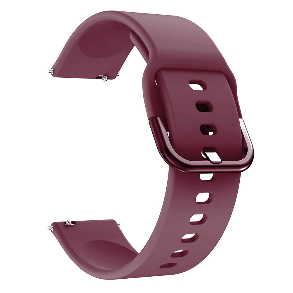 20 mm Silikonarmband kompatibel mit diversen Smartwatches komfortabel