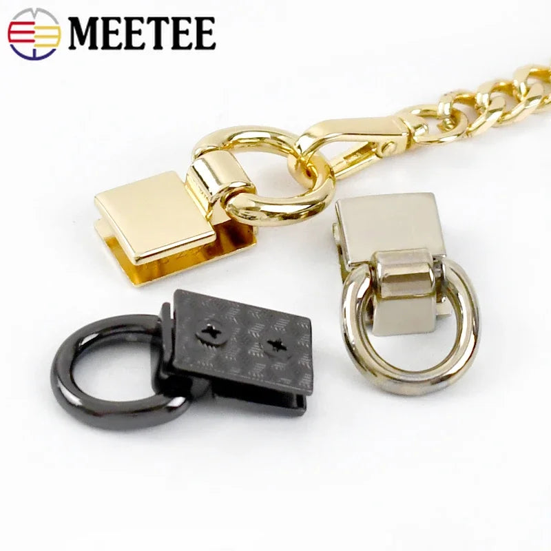 4 oder 8 Metall Clip Schnallen 36x15 mm für Taschengurt und Lederwaren