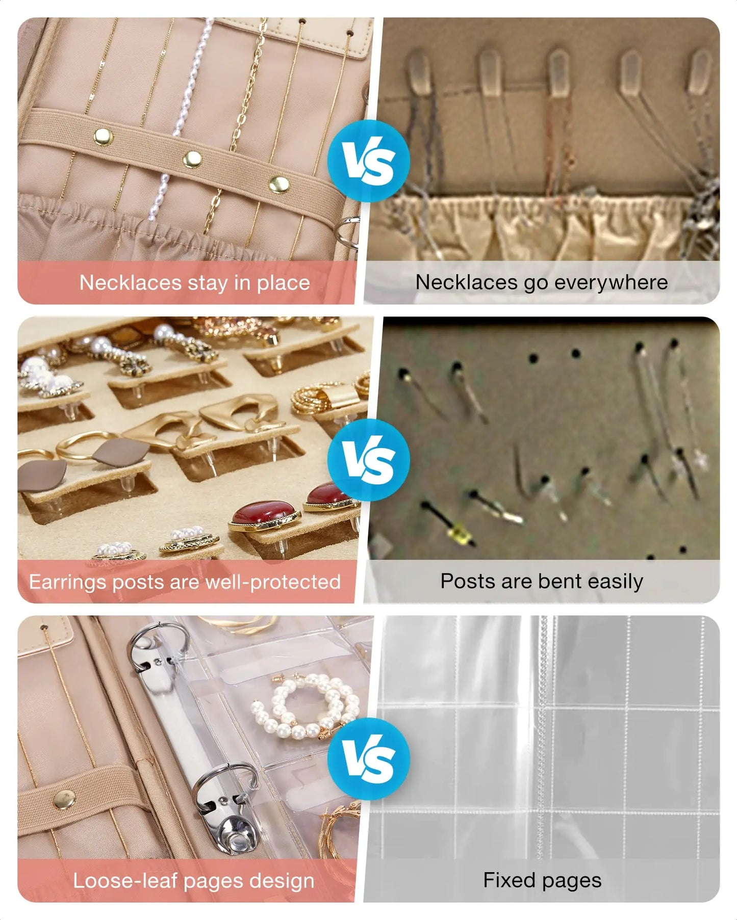 Transparenter Schmuck Reise Organizer für sichere Aufbewahrung und Ordnung