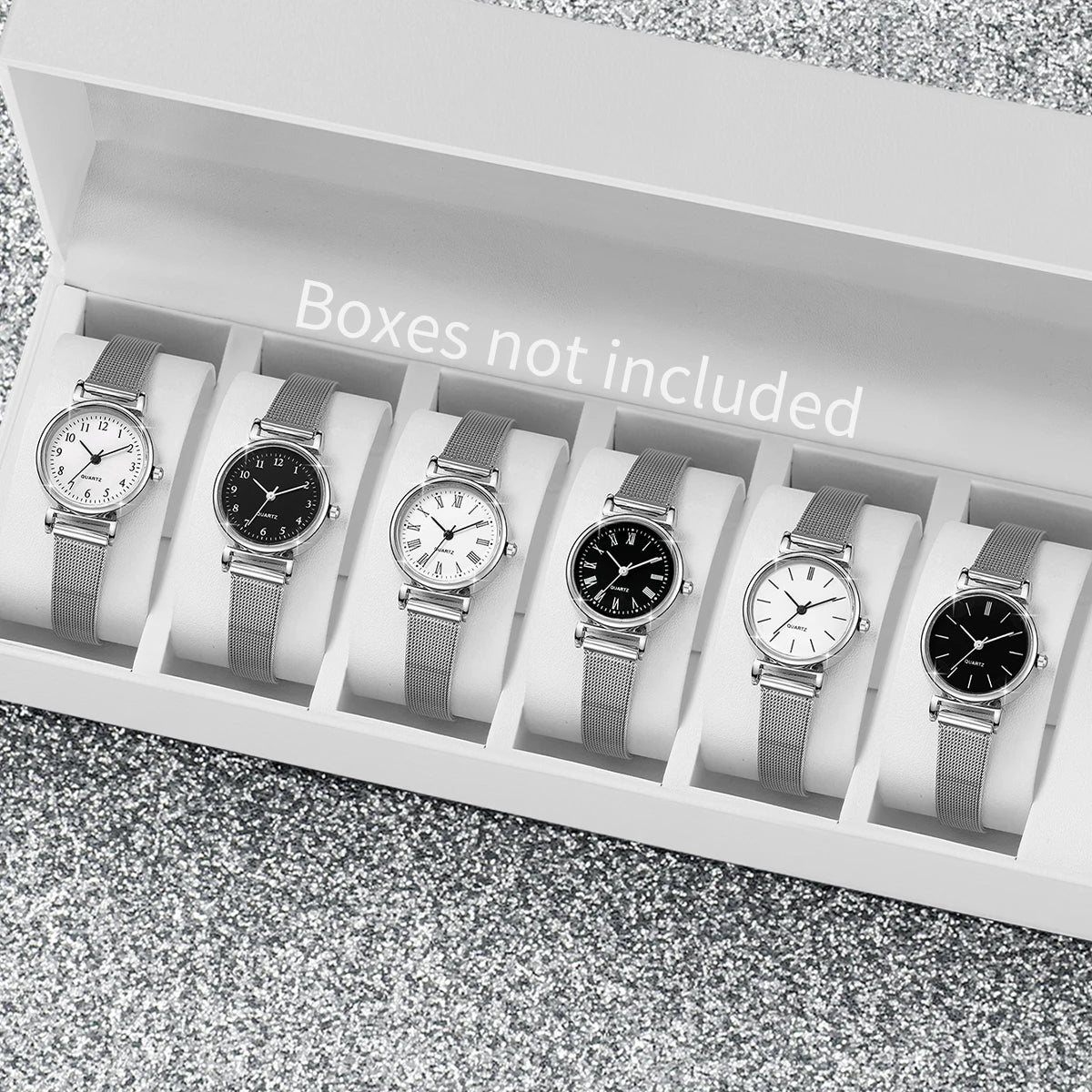 Elegante Damenuhr mit silbernem Mesh Armband und kleinem Zifferblatt-Yabubestshop