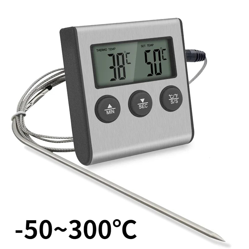 Digitales kabelloses Ofen Thermometer mit Fleischtimer und Sonde