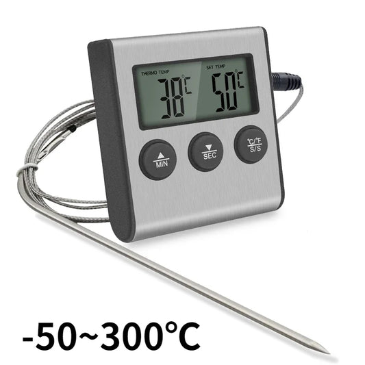 Digitales kabelloses Ofen Thermometer mit Fleischtimer und Sonde