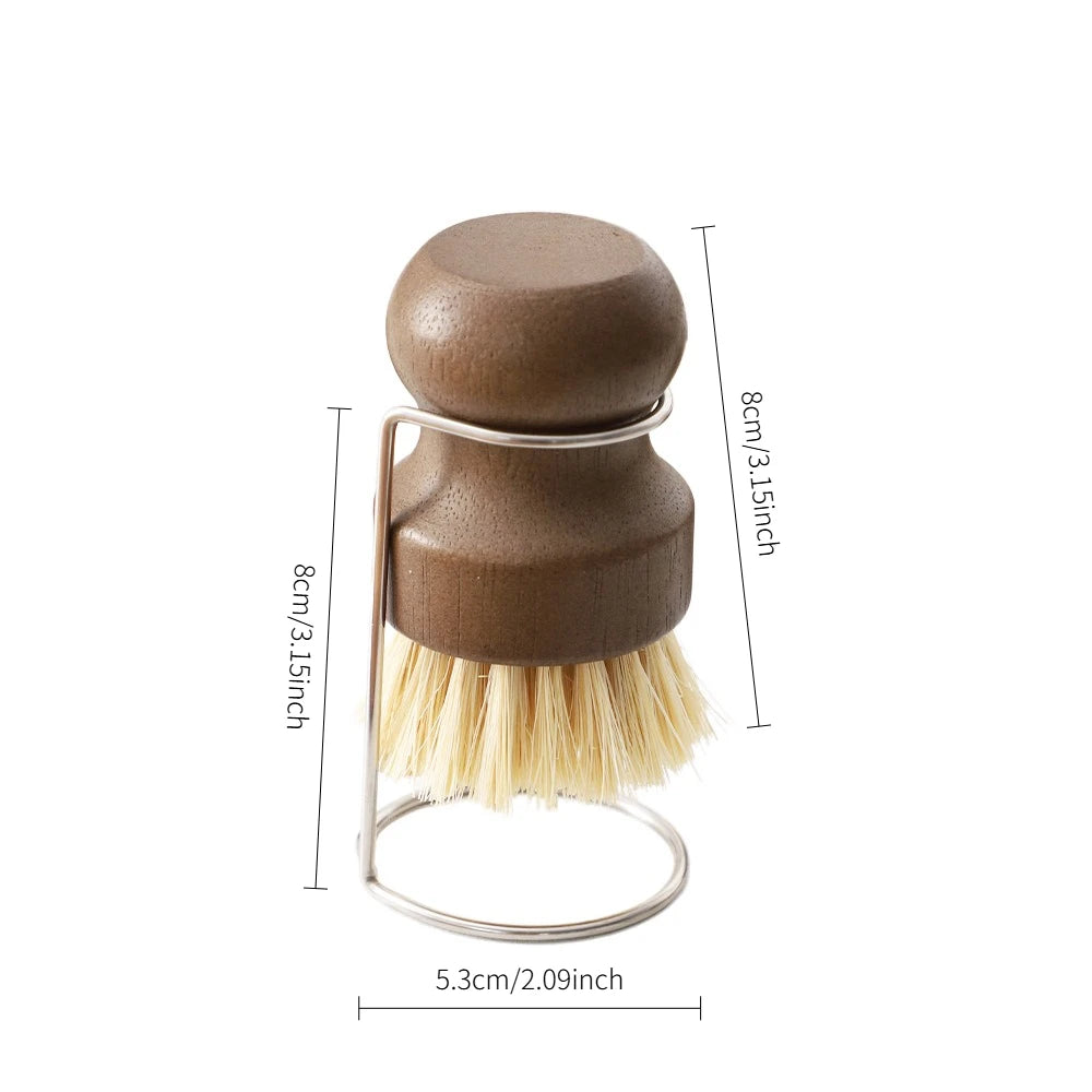 Umweltfreundliche Topfbürste mit Sisal-Holzgriff für Küche und Geschirrspüler