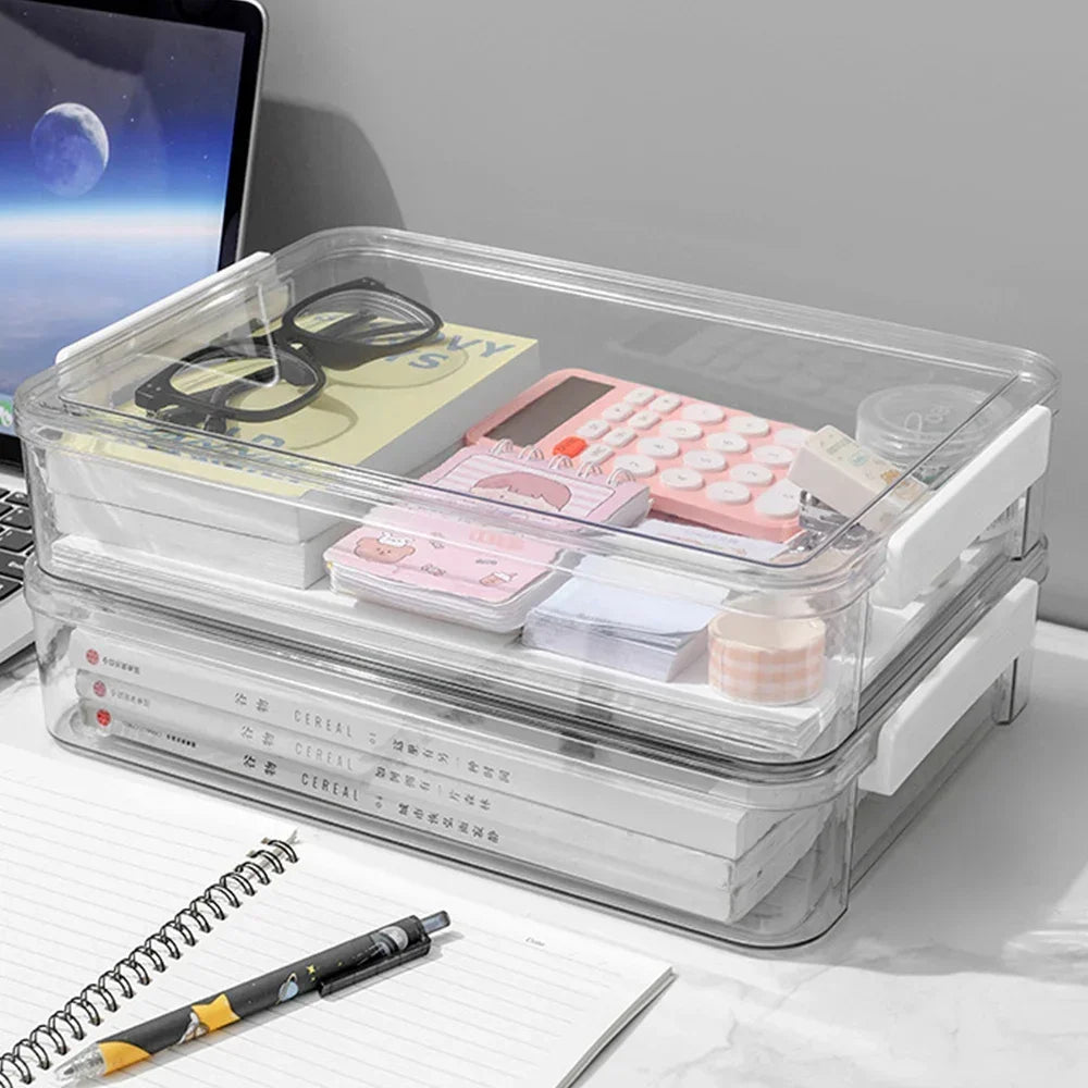 Transparenter Desktop Organizer für A4 Dokumente und Papiere