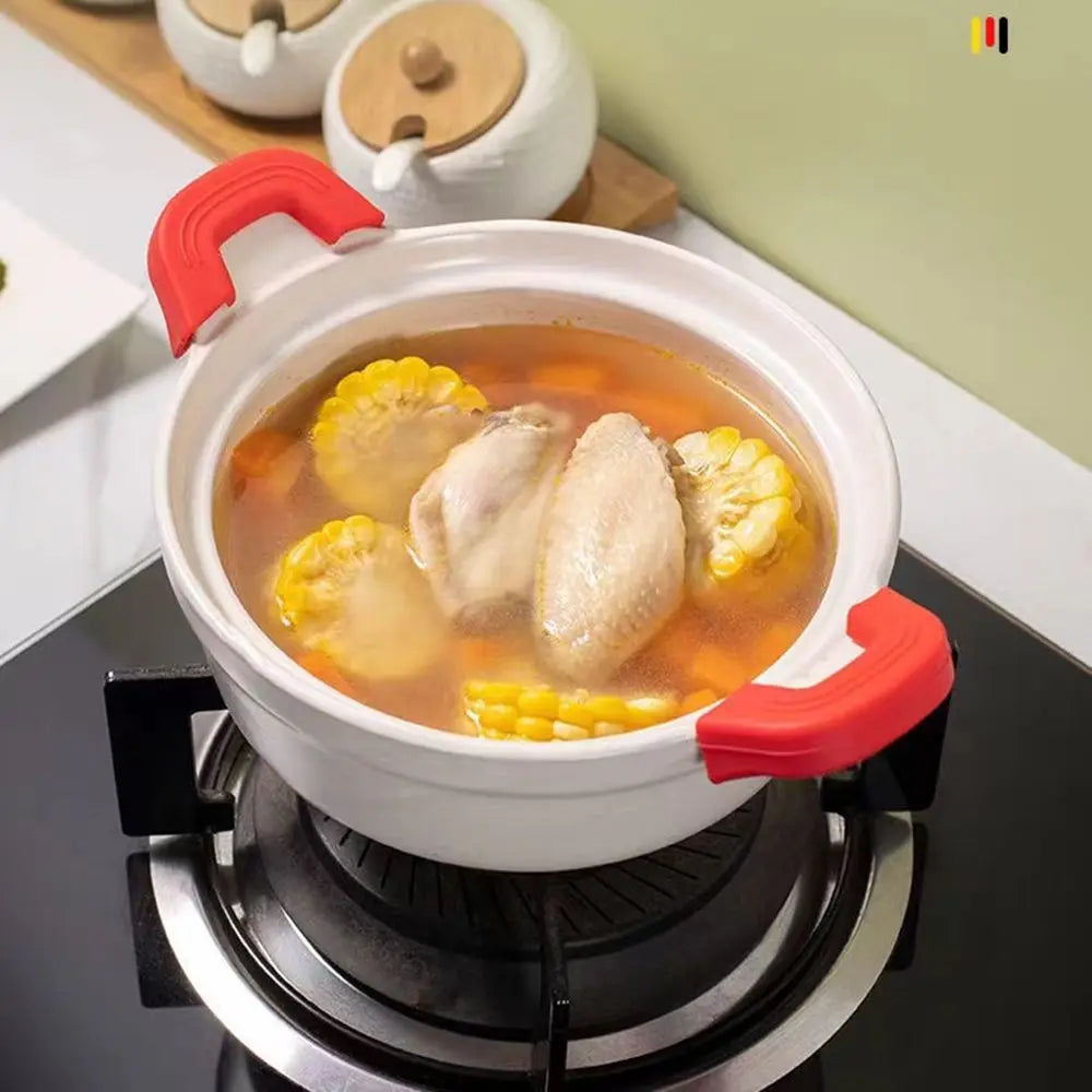 2er Set Silikon Hitzeschutz Griffabdeckung für Töpfe und Pfannen