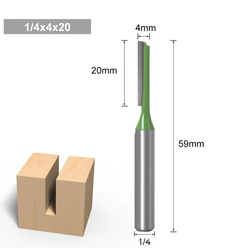 Doppel-Flöte Fräser mit 6mm Schaft für Holzbearbeitung vielseitig einsetzbar