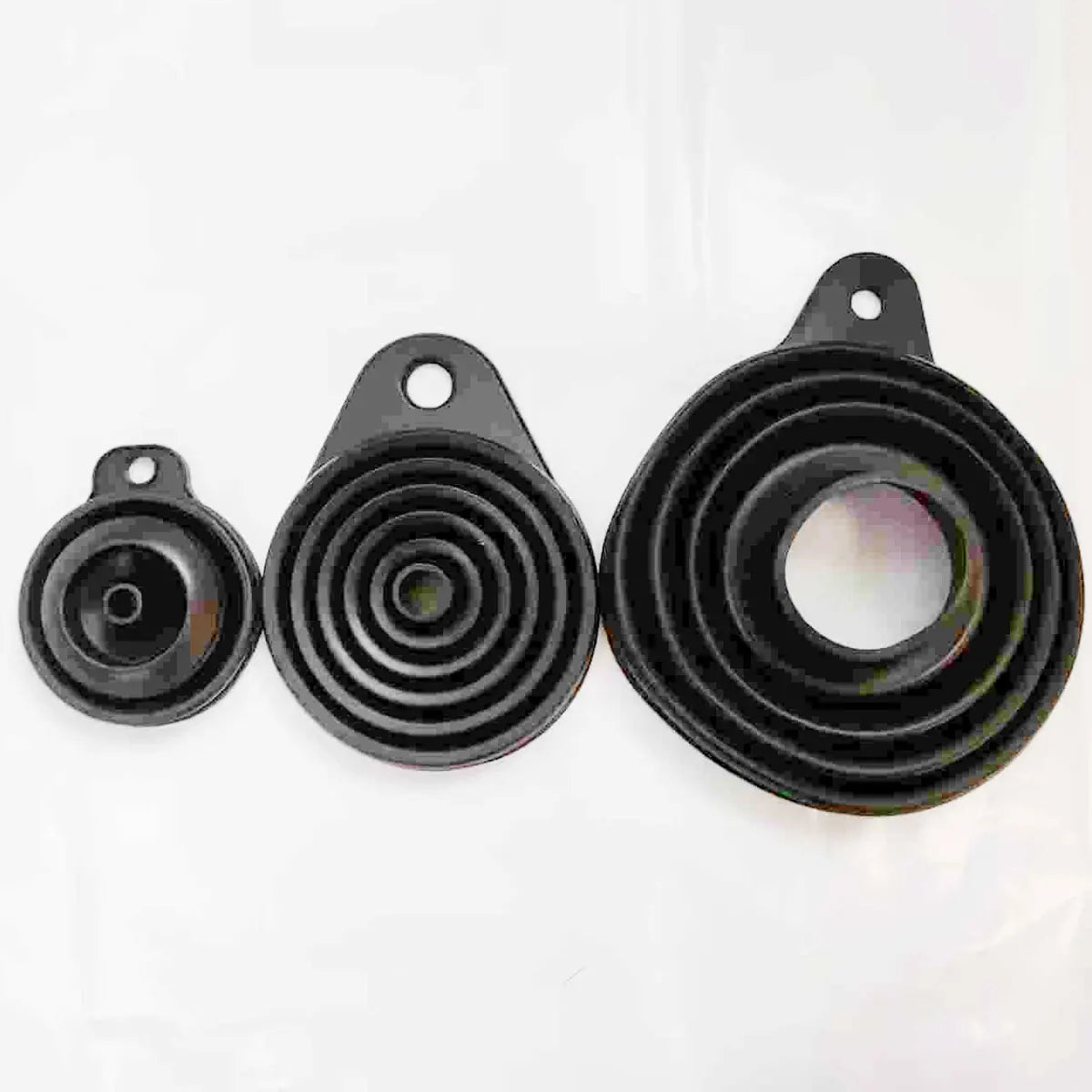 Küchen-Trichter-Set Silikon klappbar – 3 Größen für Flüssig - Pulver Abfüllen