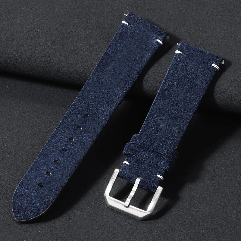 Weiches Wildleder Uhrenarmband 20 22mm für Smartwatch Klassik Uhr Damen Herren