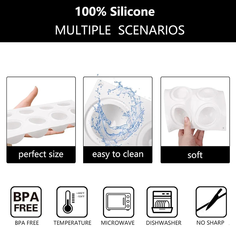 3D Kugel Silikonform für Mousse Kuchen und Desserts zum Backen