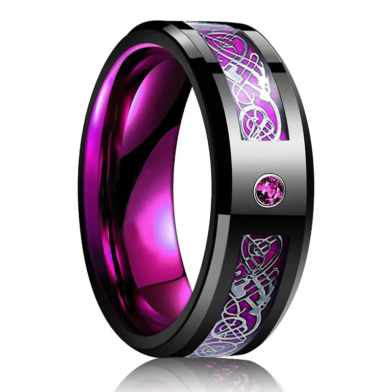 Fashio Männer Ringe Schwarz Titan Edelstahl Ringe Für Männer Frauen Ziegel Muster Finish Abgeschrägte Kante Hochzeit Ring Partei Schmuck