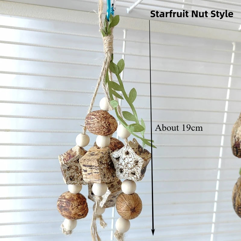 Vogel Kauspielzeug Baumwolle Seil Tannenzapfen für Papagei Nymphensittich