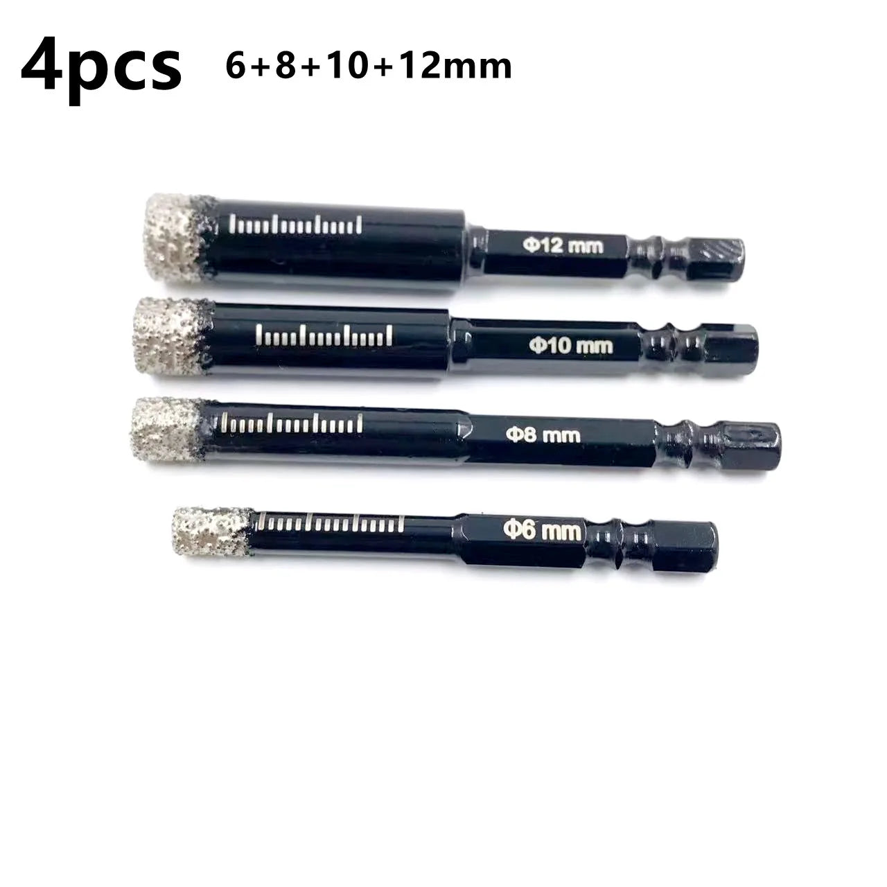 5-16mm Diamantbohrer Set für Fliesen, Marmor, Granit – Sechskantschaft Trocken