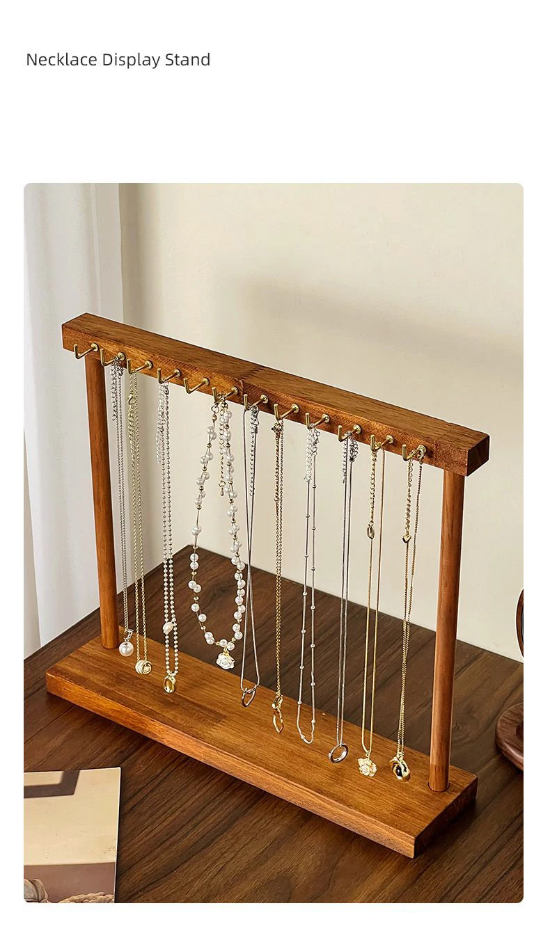 Massivholz Schmuck Organizer Display für Ketten Ohrringe Armbänder