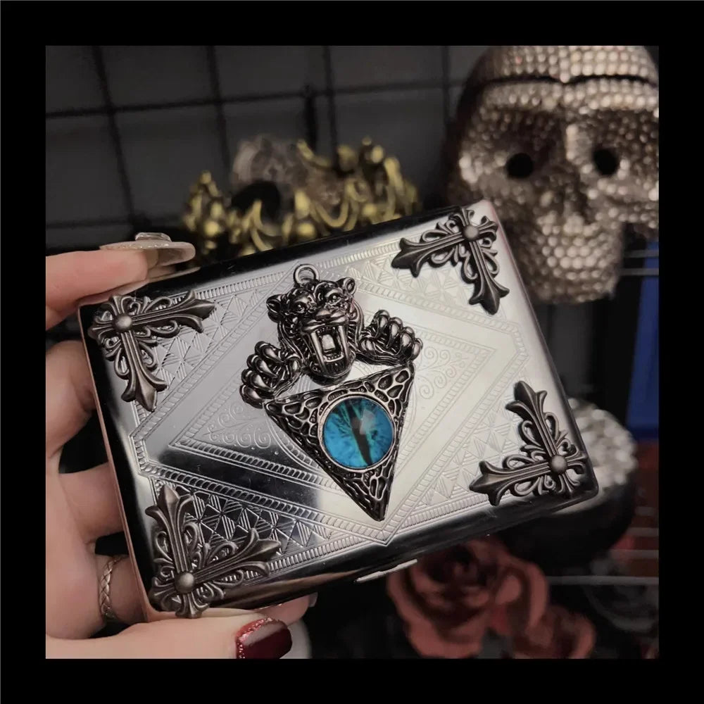 Robustes Metall Zigarettenetui für 20 Zigaretten mit Spiegeltechnik