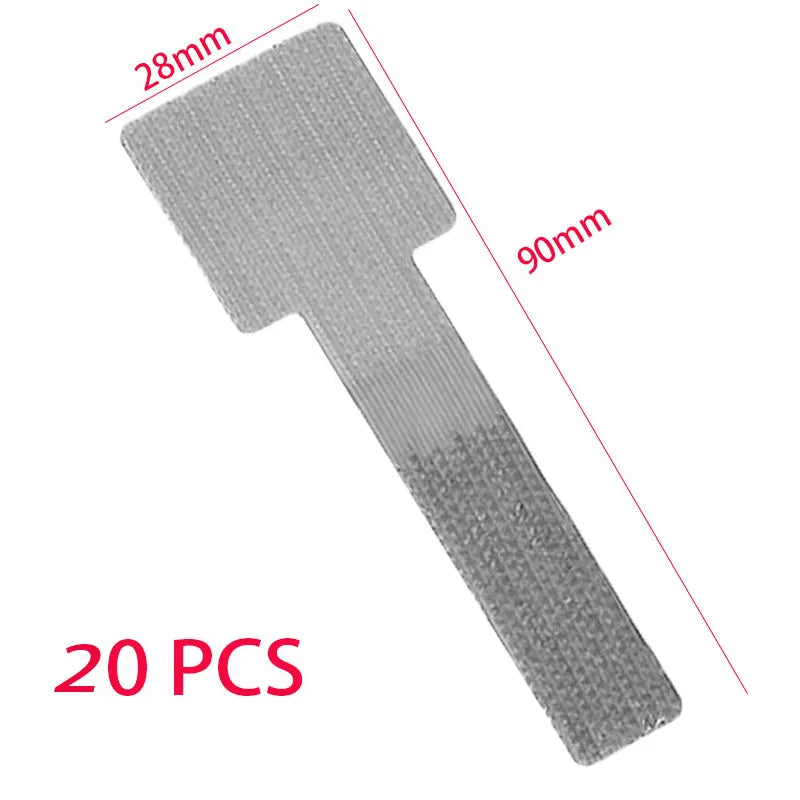 Wiederverwendbare Nylon-Kabelbinder selbstklebend in Schwarz, Grau - Weiß – flexibles Kabelmanagement