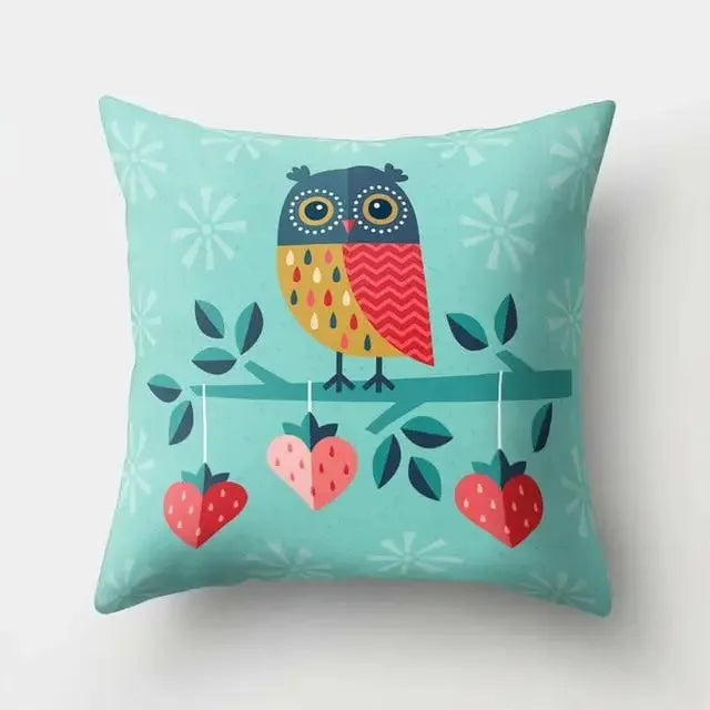 Dekorativer Kissenbezug mit Eulenmuster für gemütliches Wohnen