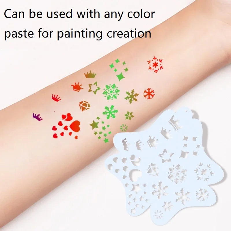 8er Set Gesichtsbemalungsschablonen für Kinder und Make-up