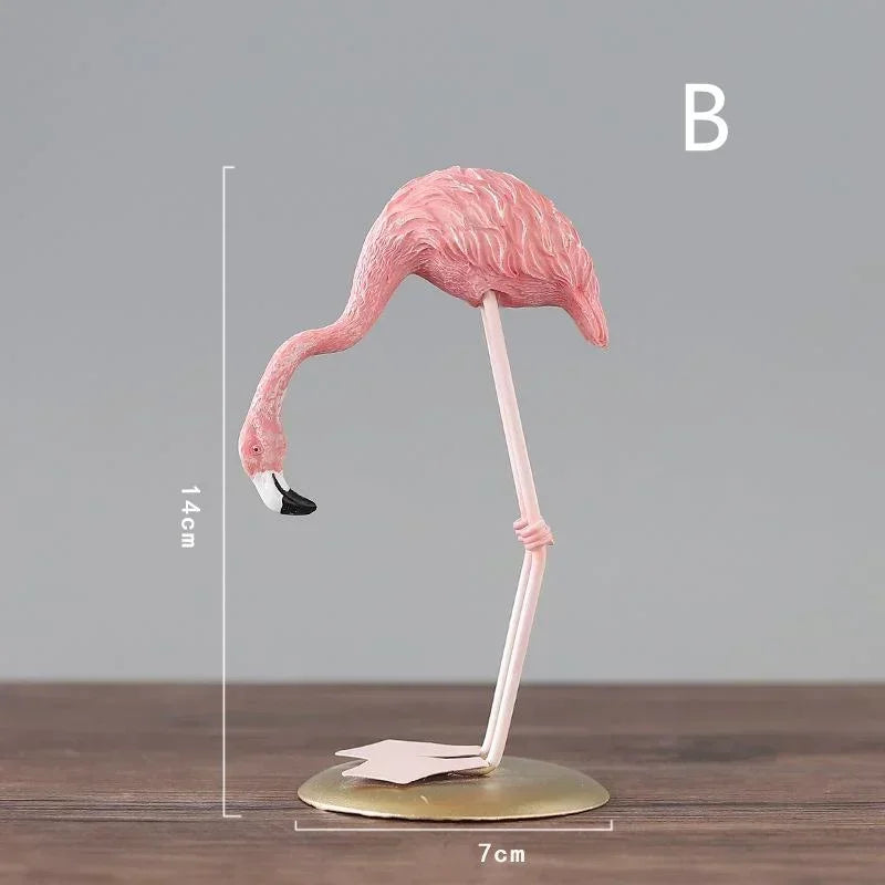 Dekorative Flamingo Resin Figur Miniaturen für Wohnzimmer Schreibtisch