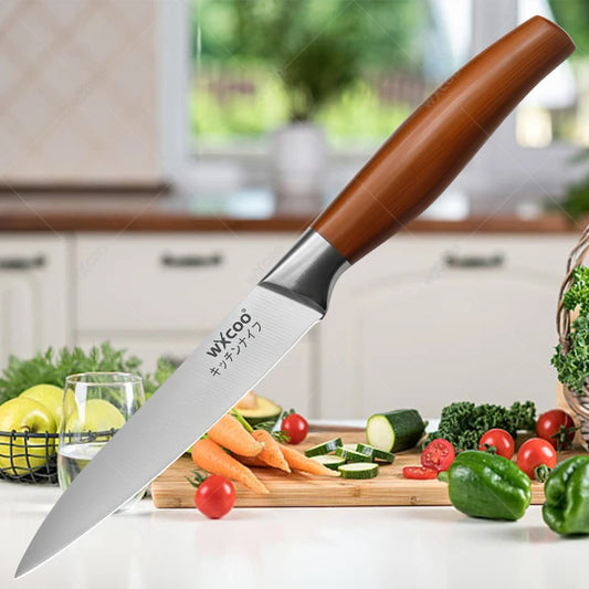 Schälmesser aus Edelstahl mit Holzgriff vielseitig einsetzbar für präzises Schneiden
