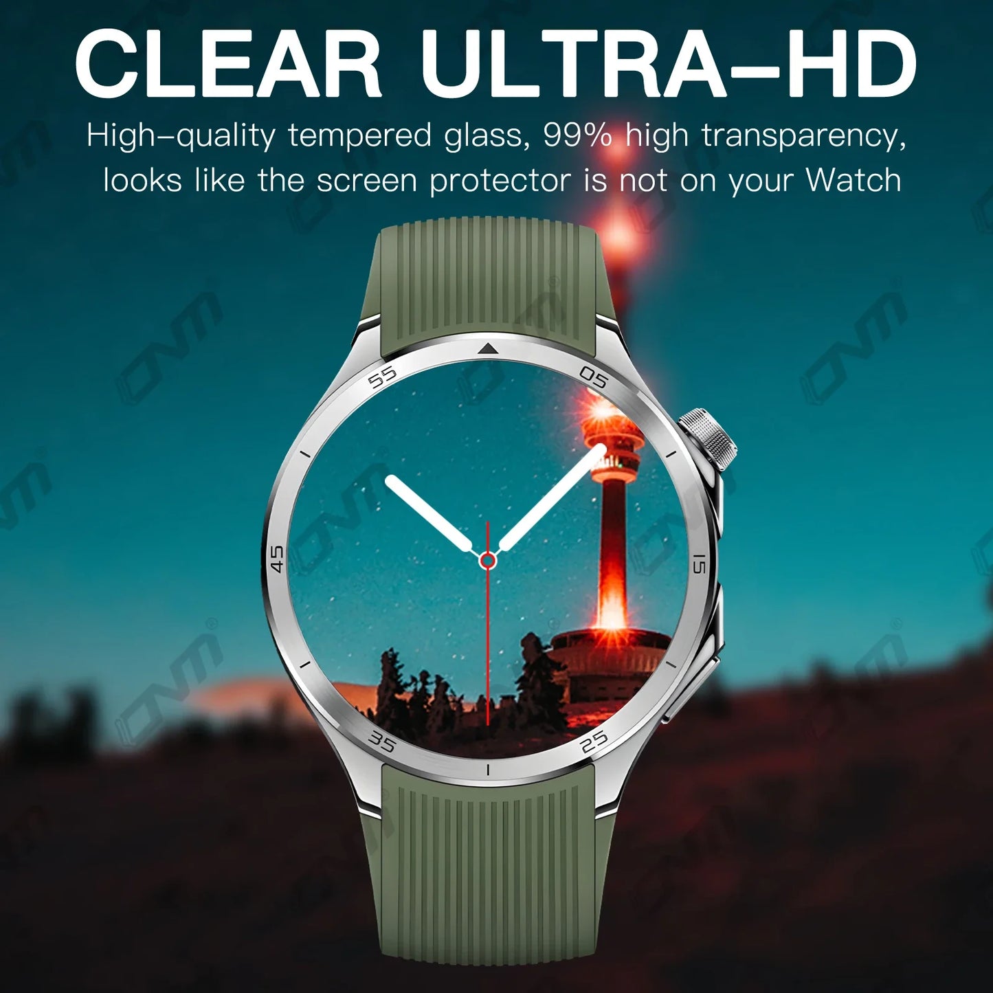 2.5D Displayschutzfolie gehärtetes Glas kratzfest für Smartwatch