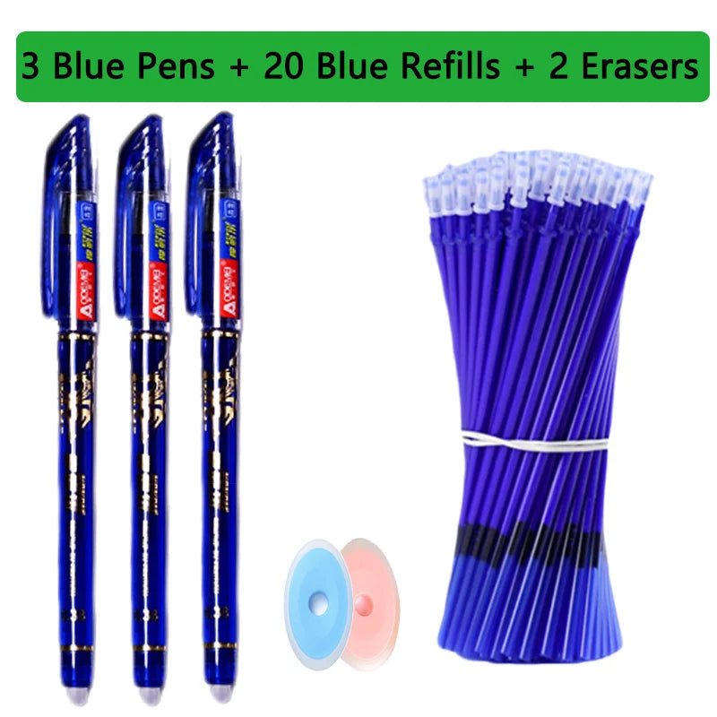 25-teiliges Kawaii Löschbares Gelstift-Set für Schule und Büro 15 cm