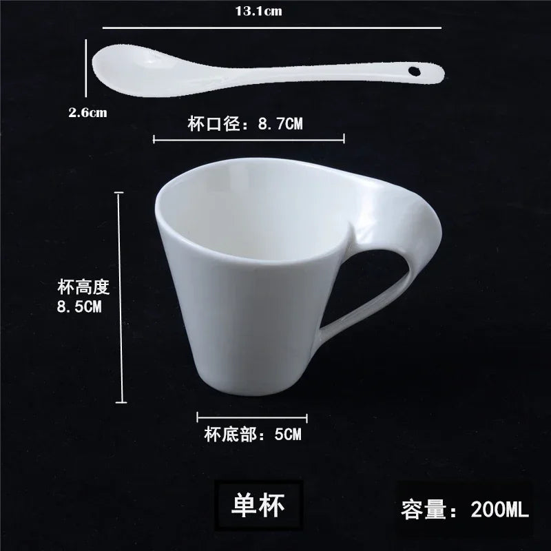 Espresso Tassen Set aus Keramik mit Löffel und Untersetzer