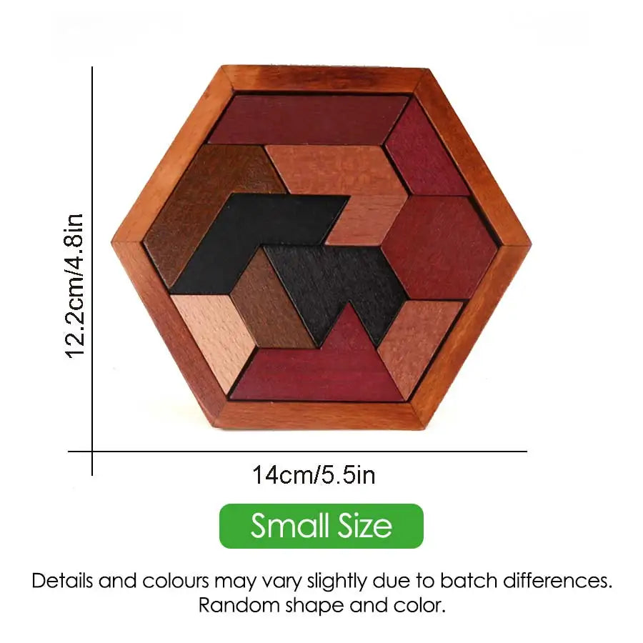 Holz Tangram Puzzle für Kinder Gehirntraining und Montessori Spiel