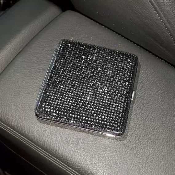 Elegantes personalisiertes Damen Zigarettenetui mit Diamantbesatz